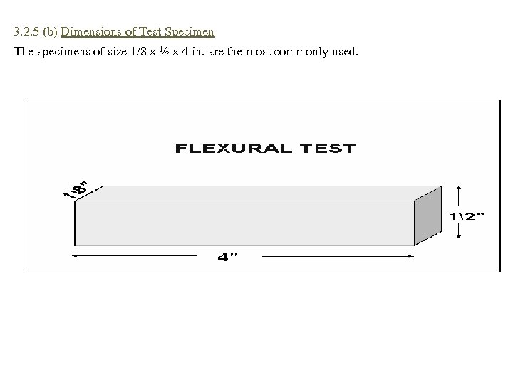 3. 2. 5 (b) Dimensions of Test Specimen The specimens of size 1/8 x