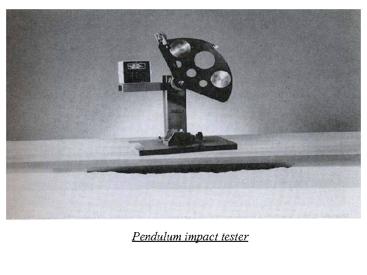 Pendulum impact tester 