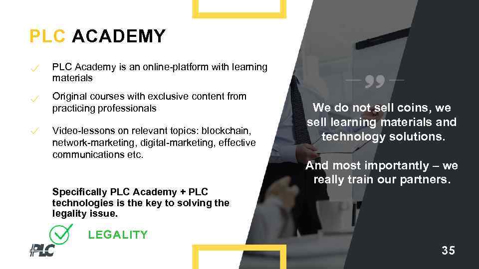 PLC ACADEMY PLC Academy is an online-platform with learning materials Original courses with exclusive