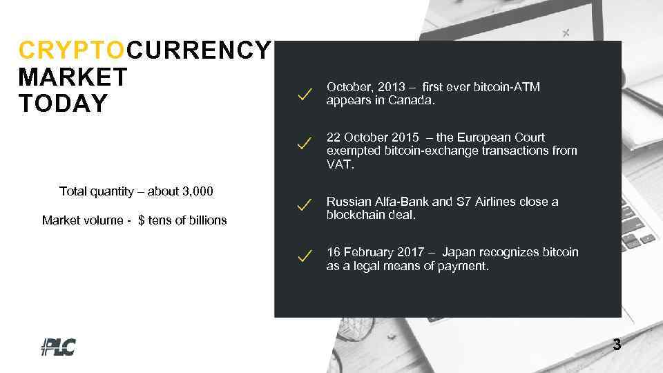 CRYPTOCURRENCY MARKET TODAY October, 2013 – first ever bitcoin-ATM appears in Canada. 22 October