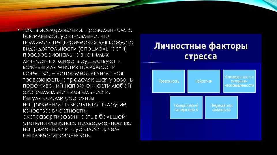  • Так, в исследовании, проведенном В. Васильевой, установлено, что помимо специфических для каждого