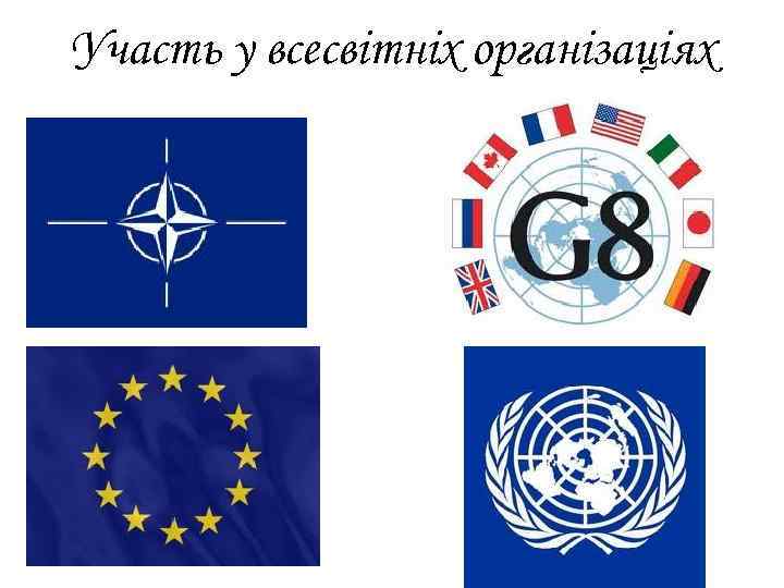 Участь у всесвітніх організаціях 