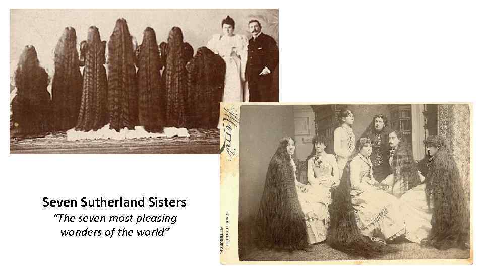 Seven Sutherland Sisters “The seven most pleasing wonders of the world” 