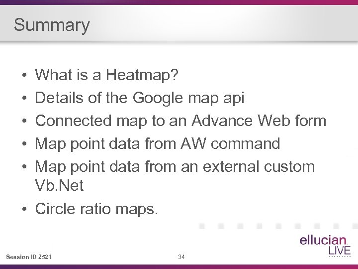 Summary • • • What is a Heatmap? Details of the Google map api