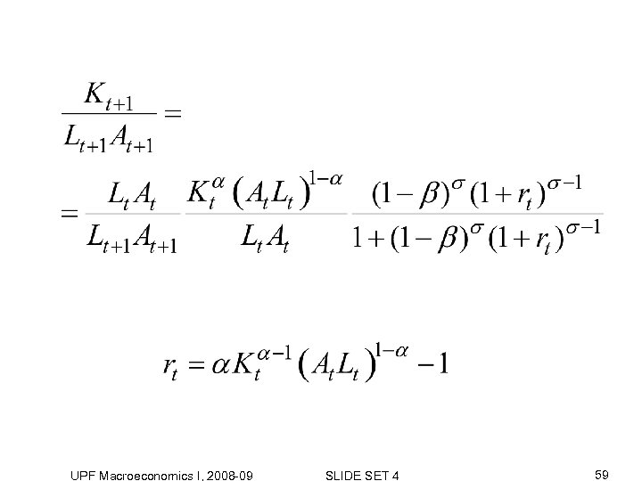 UPF Macroeconomics I, 2008 -09 SLIDE SET 4 59 