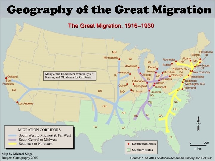Geography of the Great Migration 