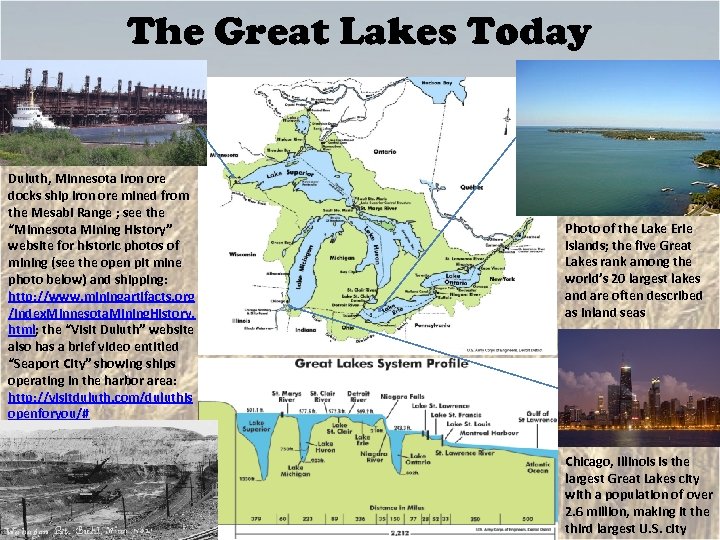 The Great Lakes Today Duluth, Minnesota iron ore docks ship iron ore mined from