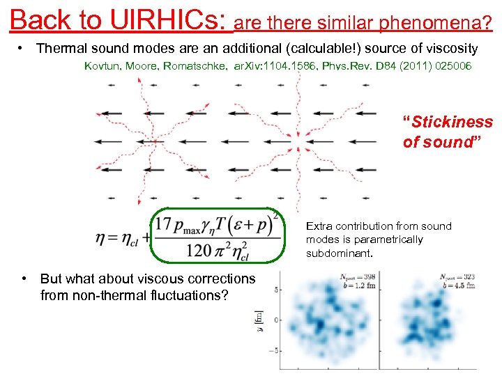 Back to Ul. RHICs: are there similar phenomena? • Thermal sound modes are an