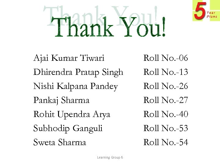 Ajai Kumar Tiwari Dhirendra Pratap Singh Nishi Kalpana Pandey Pankaj Sharma Rohit Upendra Arya