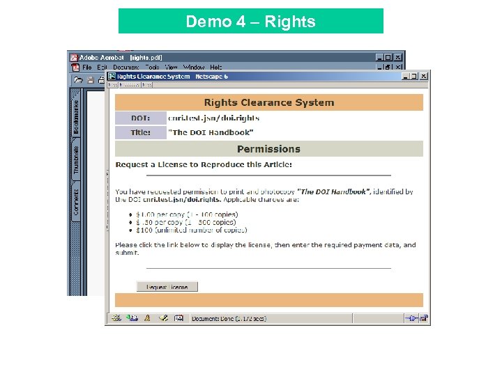 Demo 4 – Rights Tool Bar 