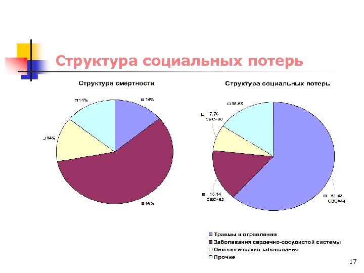 Структура социальных потерь 17 