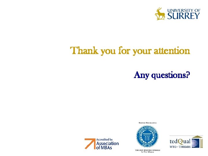 Thank you for your attention Any questions? 