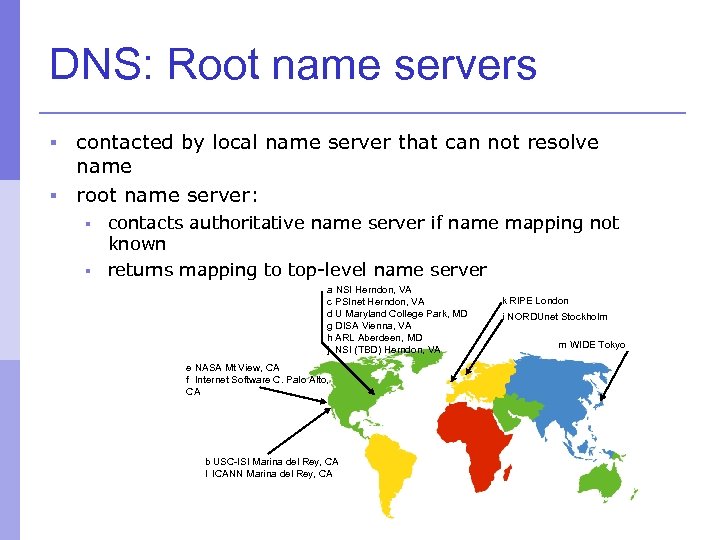 DNS: Root name servers contacted by local name server that can not resolve name