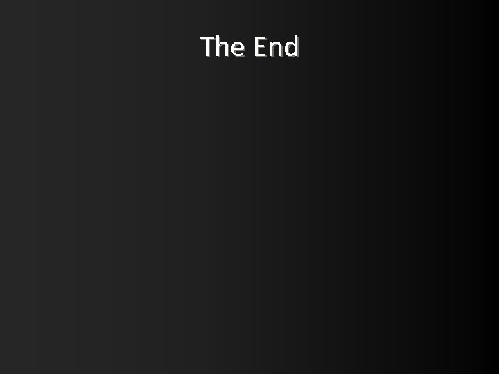 The End 