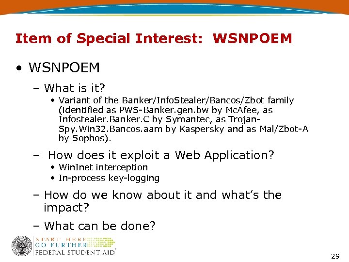 Item of Special Interest: WSNPOEM • WSNPOEM – What is it? • Variant of