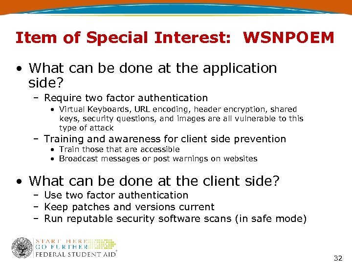 Item of Special Interest: WSNPOEM • What can be done at the application side?