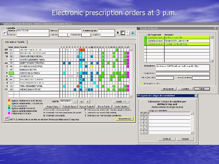 Electronic prescription orders at 3 p. m. 