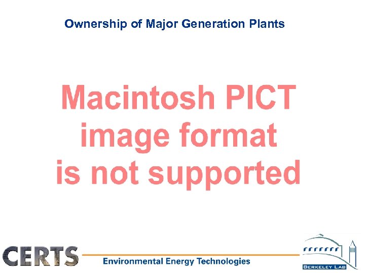 Ownership of Major Generation Plants 