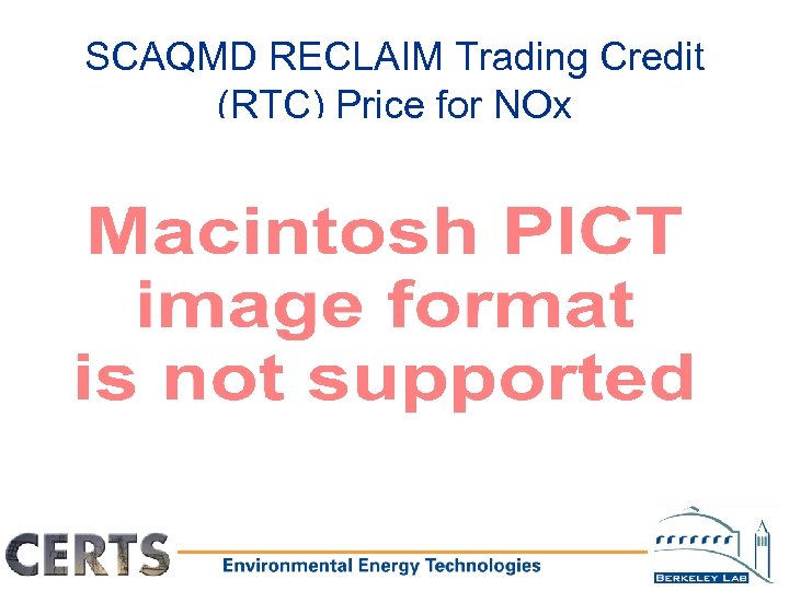 SCAQMD RECLAIM Trading Credit (RTC) Price for NOx 
