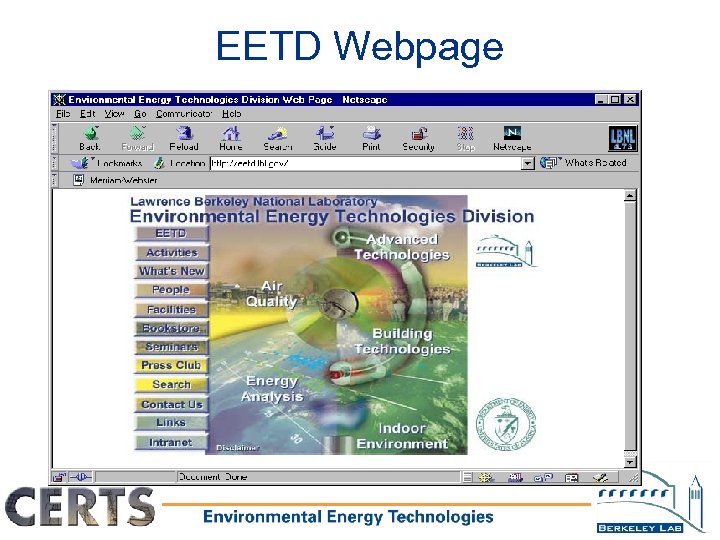 EETD Webpage 