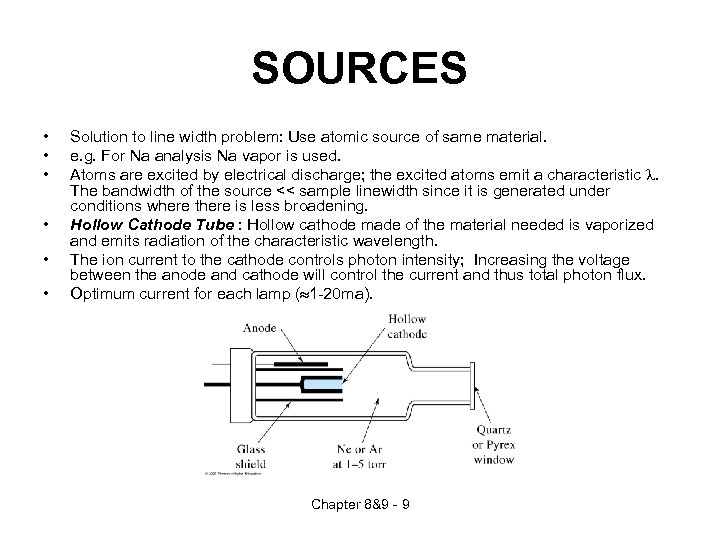 SOURCES • • • Solution to line width problem: Use atomic source of same