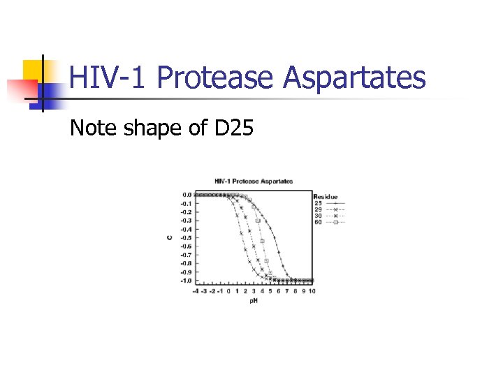 HIV-1 Protease Aspartates Note shape of D 25 