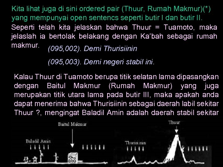 Kita lihat juga di sini ordered pair (Thuur, Rumah Makmur)(*) yang mempunyai open sentencs