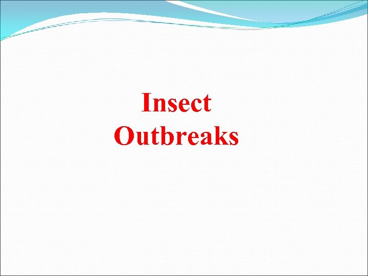 Insect Outbreaks 