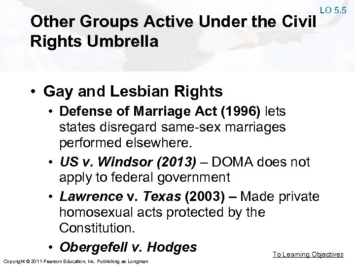 Other Groups Active Under the Civil Rights Umbrella LO 5. 5 • Gay and
