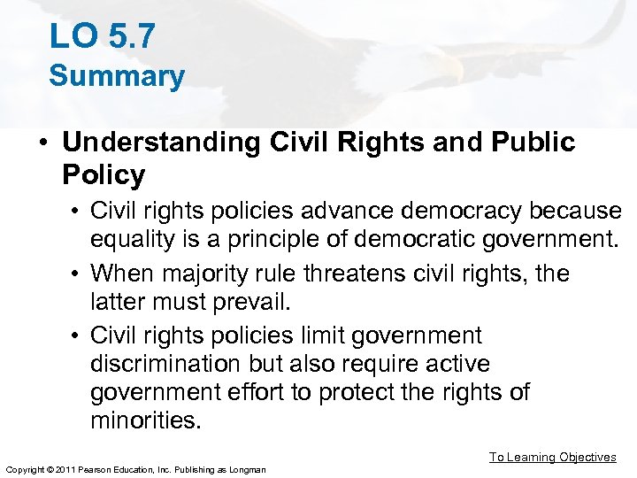 LO 5. 7 Summary • Understanding Civil Rights and Public Policy • Civil rights
