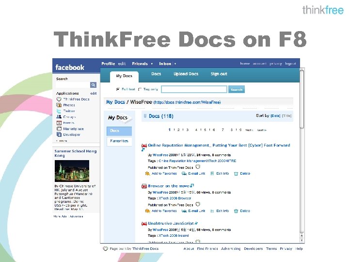 Think. Free Docs on F 8 