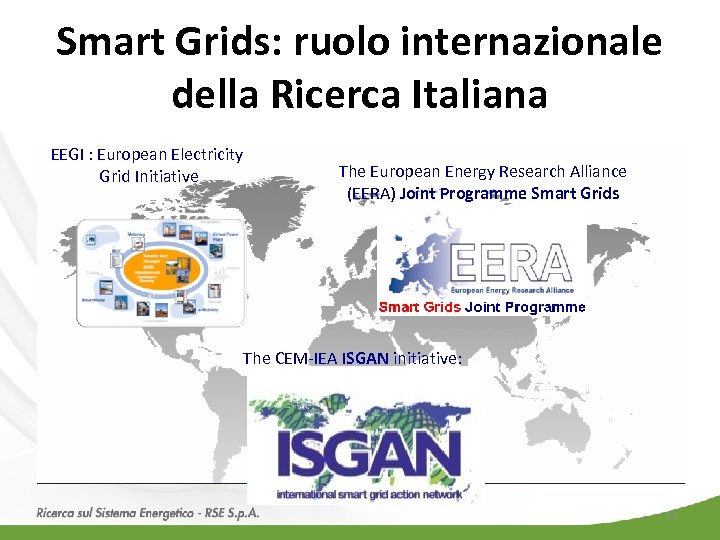 Smart Grids: ruolo internazionale della Ricerca Italiana EEGI : European Electricity Grid Initiative The
