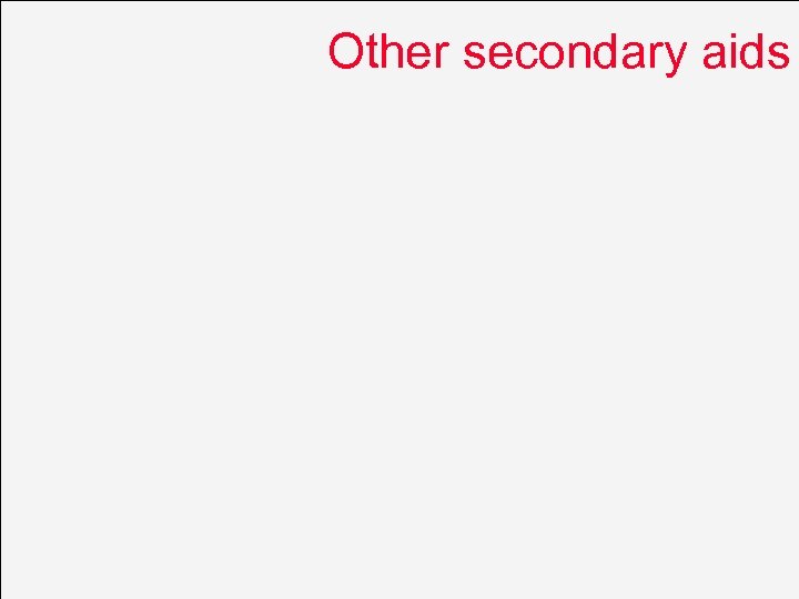Other secondary aids 