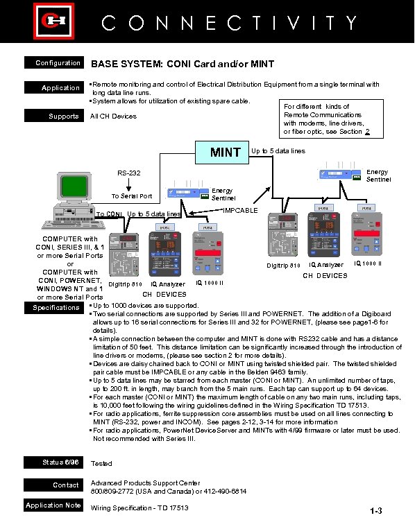 C O N N E C T I V I T Y Configuration Application