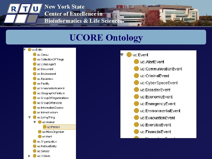 R T U New York State Center of Excellence in Bioinformatics & Life Sciences