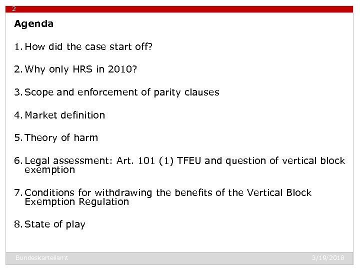 2 Agenda 1. How did the case start off? 2. Why only HRS in
