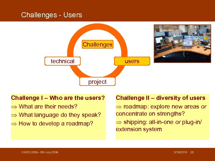 Challenges - Users Challenges technical users project Challenge I – Who are the users?