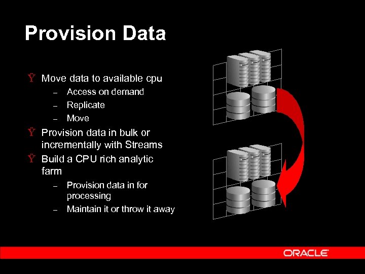 Provision Data Ÿ Move data to available cpu – – – Access on demand