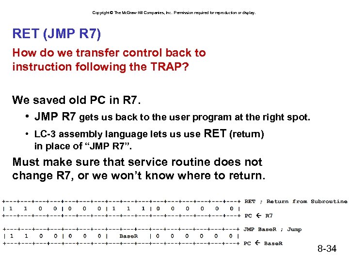 Copyright © The Mc. Graw-Hill Companies, Inc. Permission required for reproduction or display. RET