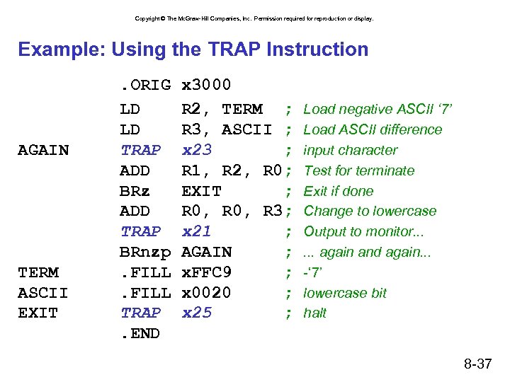 Copyright © The Mc. Graw-Hill Companies, Inc. Permission required for reproduction or display. Example: