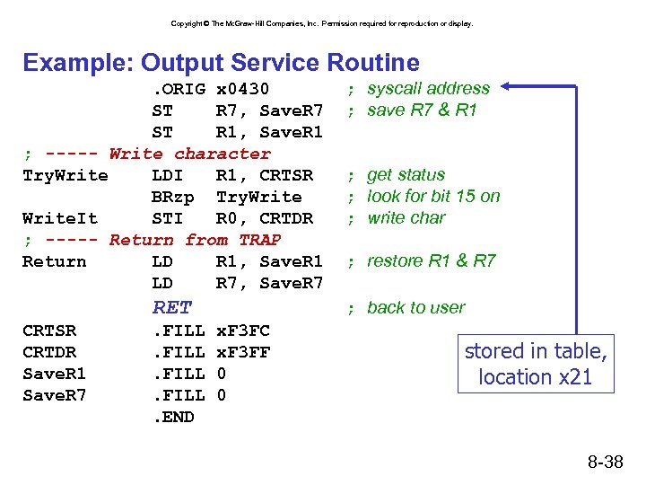 Copyright © The Mc. Graw-Hill Companies, Inc. Permission required for reproduction or display. Example:
