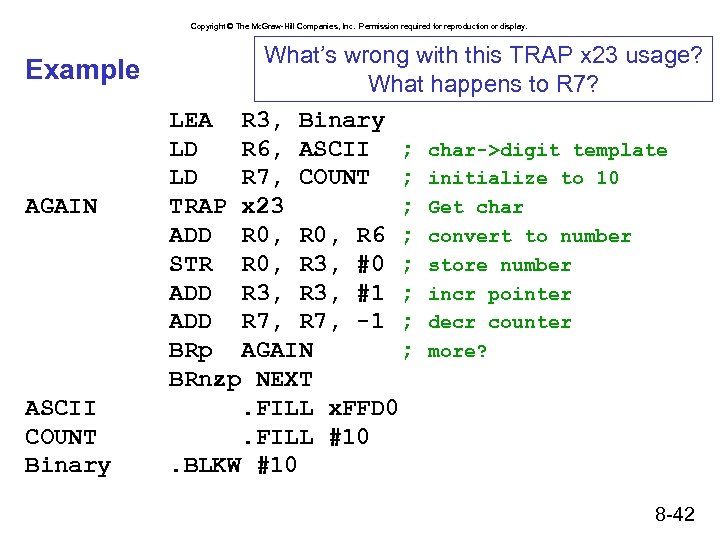 Copyright © The Mc. Graw-Hill Companies, Inc. Permission required for reproduction or display. Example
