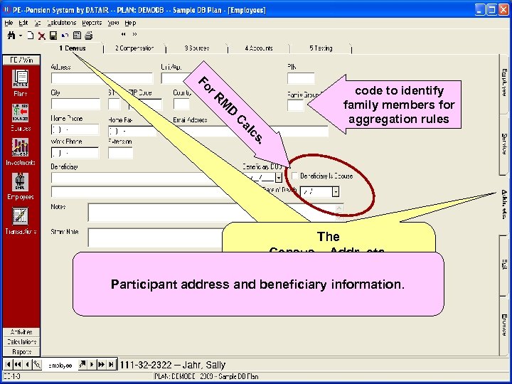 al C D M r R Fo code to identify family members for aggregation