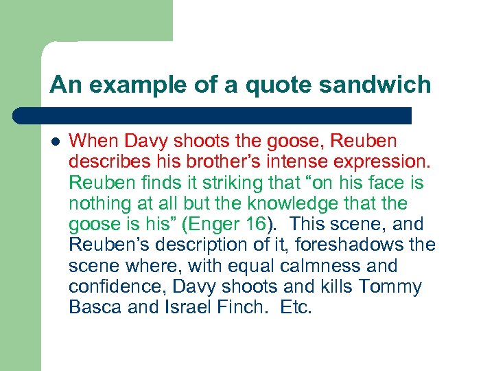 Quotation Sandwich Example - Best Quotes
