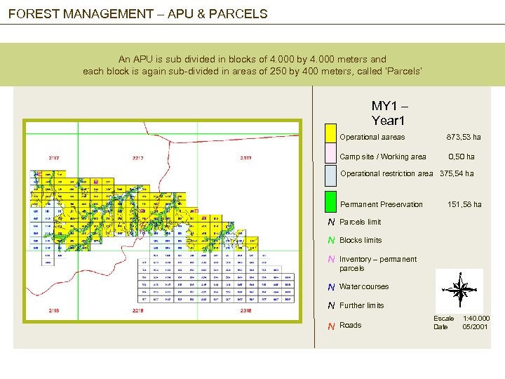 FOREST MANAGEMENT – APU & PARCELS An APU is sub divided in blocks of