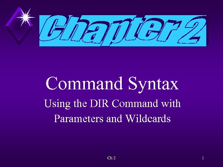 command syntax