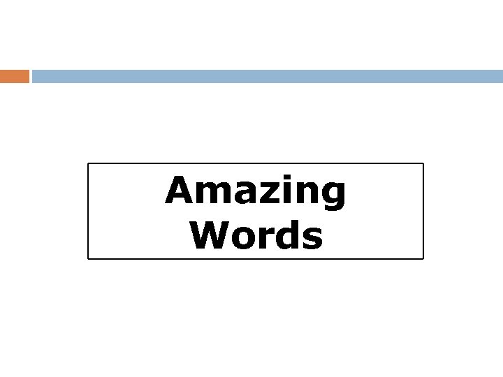 Amazing Words 