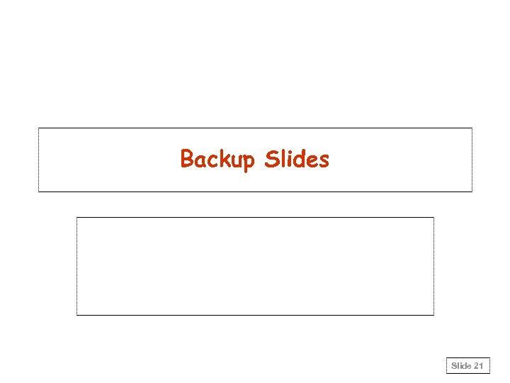 Backup Slides Slide 21 