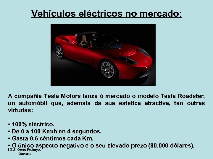 Vehículos eléctricos no mercado: A compañía Tesla Motors lanza ó mercado o modelo Tesla