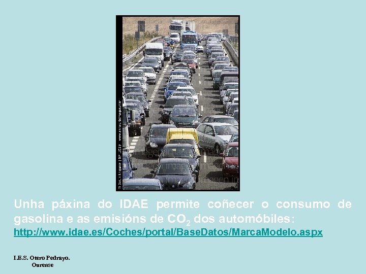 Unha páxina do IDAE permite coñecer o consumo de gasolina e as emisións de